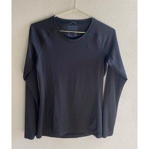 Patagonia Womens Sz S Lightweight Capilene Baselayer Long Sleeve Shirt Black